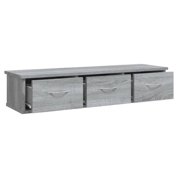 vidaXL Veggskap grå sonoma eik 88x26x18,5 cm konstruert tre