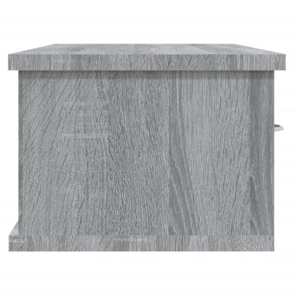 vidaXL Veggskap grå sonoma eik 88x26x18,5 cm konstruert tre