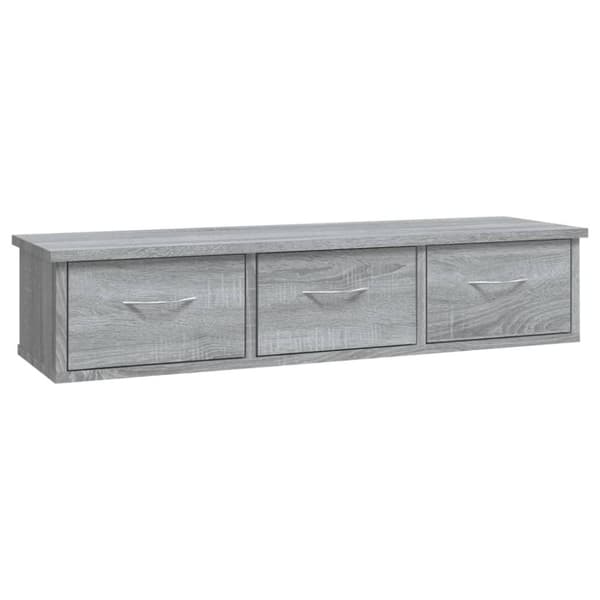 vidaXL Veggskap grå sonoma eik 88x26x18,5 cm konstruert tre