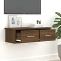 Miniatyrbilde 6 av 8: vidaXL TV-benk brun eik 60x26x18,5 cm konstruert tre
