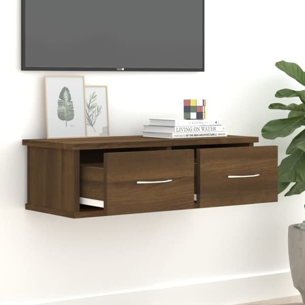 vidaXL TV-benk brun eik 60x26x18,5 cm konstruert tre