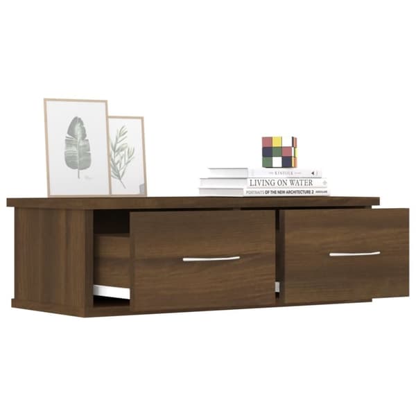 vidaXL TV-benk brun eik 60x26x18,5 cm konstruert tre