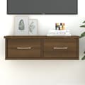 Miniatyrbilde 1 av 8: vidaXL TV-benk brun eik 60x26x18,5 cm konstruert tre