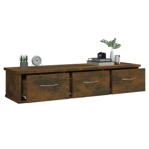 vidaXL Väggskåp rökfärgad ek 88x26x18,5 cm konstruerat trä