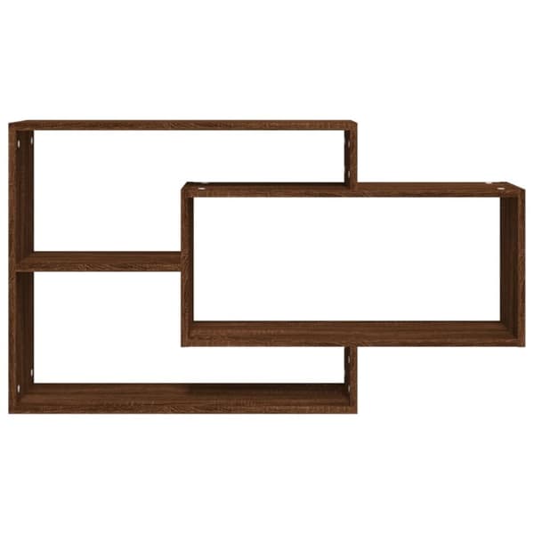 vidaXL Vegghylle brun eik 104x20x58,5 cm konstruert tre