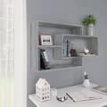 Miniatyrbilde 3 av 7: vidaXL Vegghylle grå sonoma 104x20x58,5 cm konstruert tre