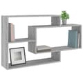 Miniatyrbilde 6 av 7: vidaXL Vegghylle grå sonoma 104x20x58,5 cm konstruert tre