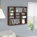 Miniatyrbilde 2 av 7: vidaXL Vegghylle røkt eik 90x16x78 cm konstruert tre