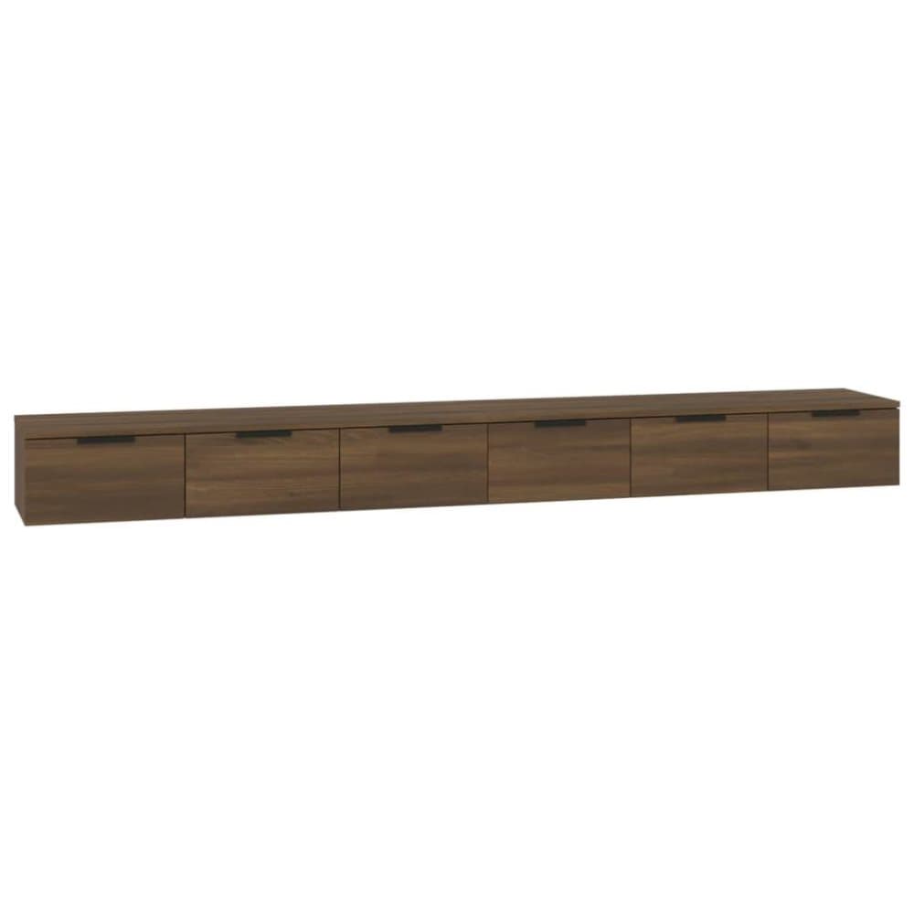 vidaXL Väggskåp 2 st brun ek 102x30x20 cm konstruerat trä