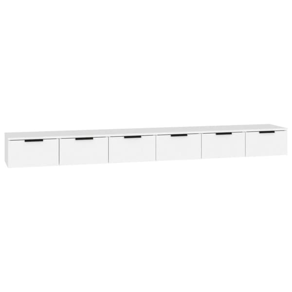 vidaXL Väggskåp 2 st vit högglans 102x30x20 cm konstruerat trä
