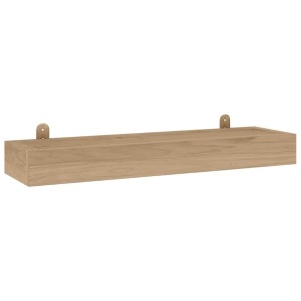 vidaXL væghylder 2 stk. 60x15x4 cm massivt teaktræ
