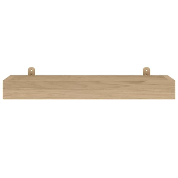 vidaXL væghylder 2 stk. 60x15x4 cm massivt teaktræ
