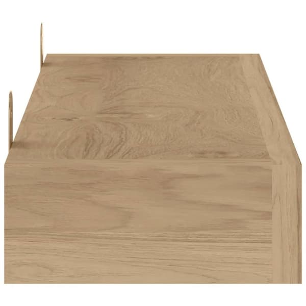 vidaXL væghylder 2 stk. 60x15x4 cm massivt teaktræ