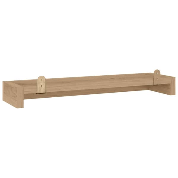 vidaXL væghylder 2 stk. 60x15x4 cm massivt teaktræ