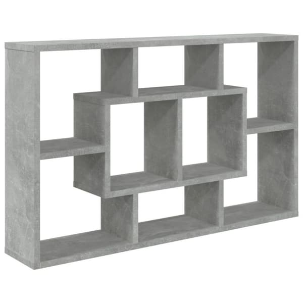 vidaXL væghylde 85x16x52,5 cm konstrueret træ betongrå