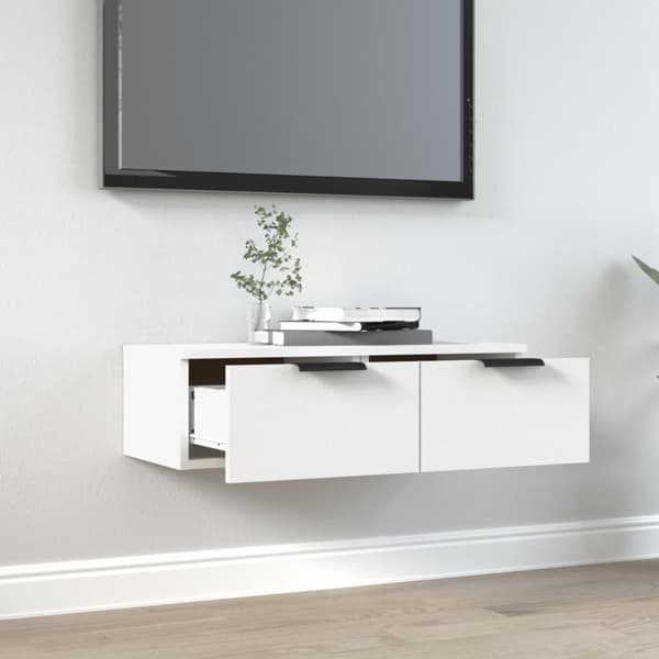 vidaXL vægskab 68x30x20 cm konstrueret træ hvid