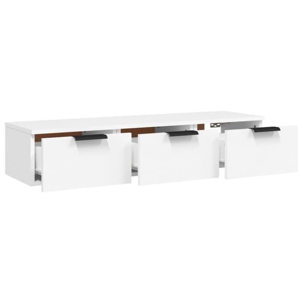 vidaXL vægskab 102x30x20 cm konstrueret træ hvid