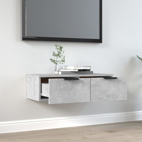 vidaXL vægskab 68x30x20 cm konstrueret træ betongrå