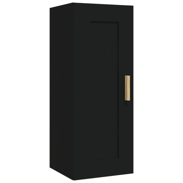 vidaXL vægskab 35x34x90 cm konstrueret træ sort
