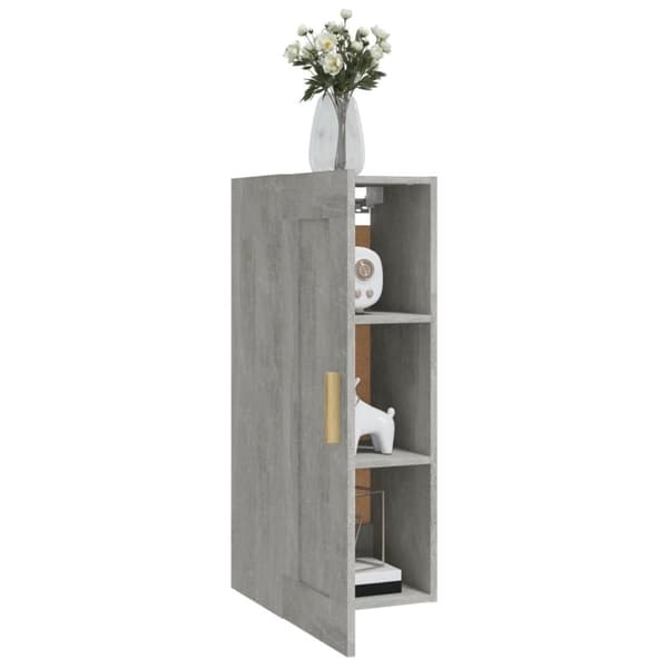 vidaXL vægskab 35x34x90 cm konstrueret træ betongrå