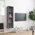 Pikkukuva 3 / 8: vidaXL Kirjahylly / TV-taso harmaa Sonoma 143x30x36 cm tekninen puu