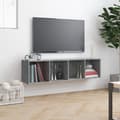 Pikkukuva 4 / 8: vidaXL Kirjahylly / TV-taso harmaa Sonoma 143x30x36 cm tekninen puu