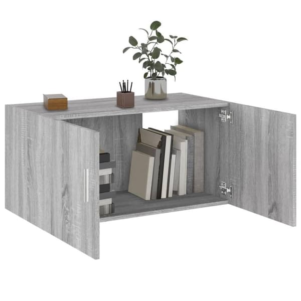 vidaXL vægskab 80x39x40 cm konstrueret træ grå sonoma-eg