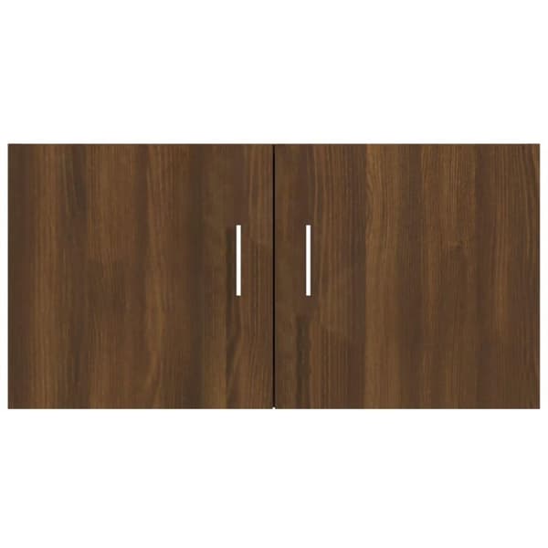 vidaXL vægskab 80x39x40 cm konstrueret træ brun egetræsfarve