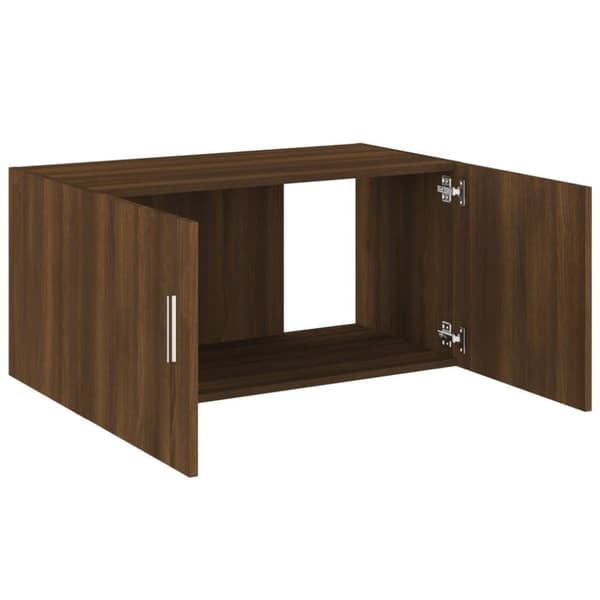vidaXL vægskab 80x39x40 cm konstrueret træ brun egetræsfarve