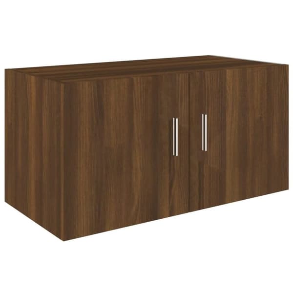 vidaXL vægskab 80x39x40 cm konstrueret træ brun egetræsfarve