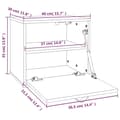 Miniatyrbilde 11 av 11: vidaXL Veggskap 40x30x35 cm heltre furu