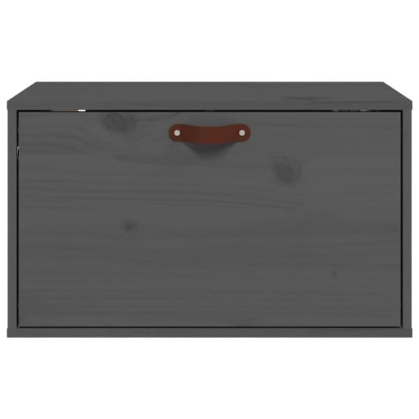 vidaXL Väggskåp grå 60x30x35 cm massiv furu