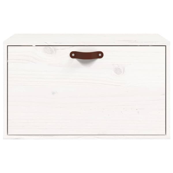 vidaXL Väggskåp vit 60x30x35 cm massiv furu