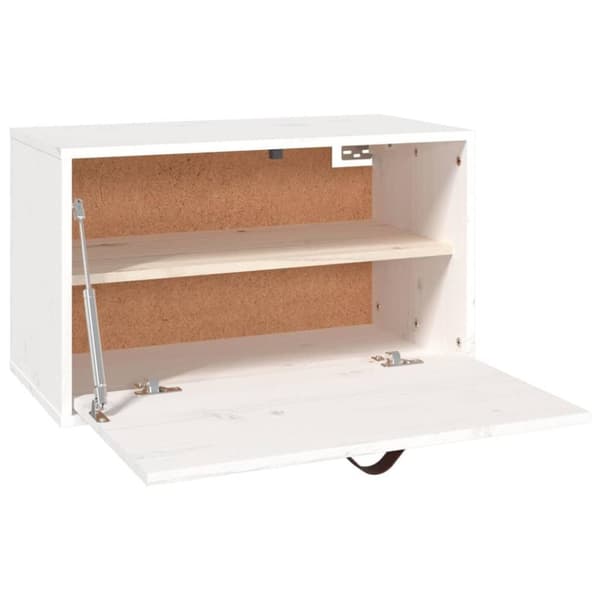 vidaXL Väggskåp vit 60x30x35 cm massiv furu