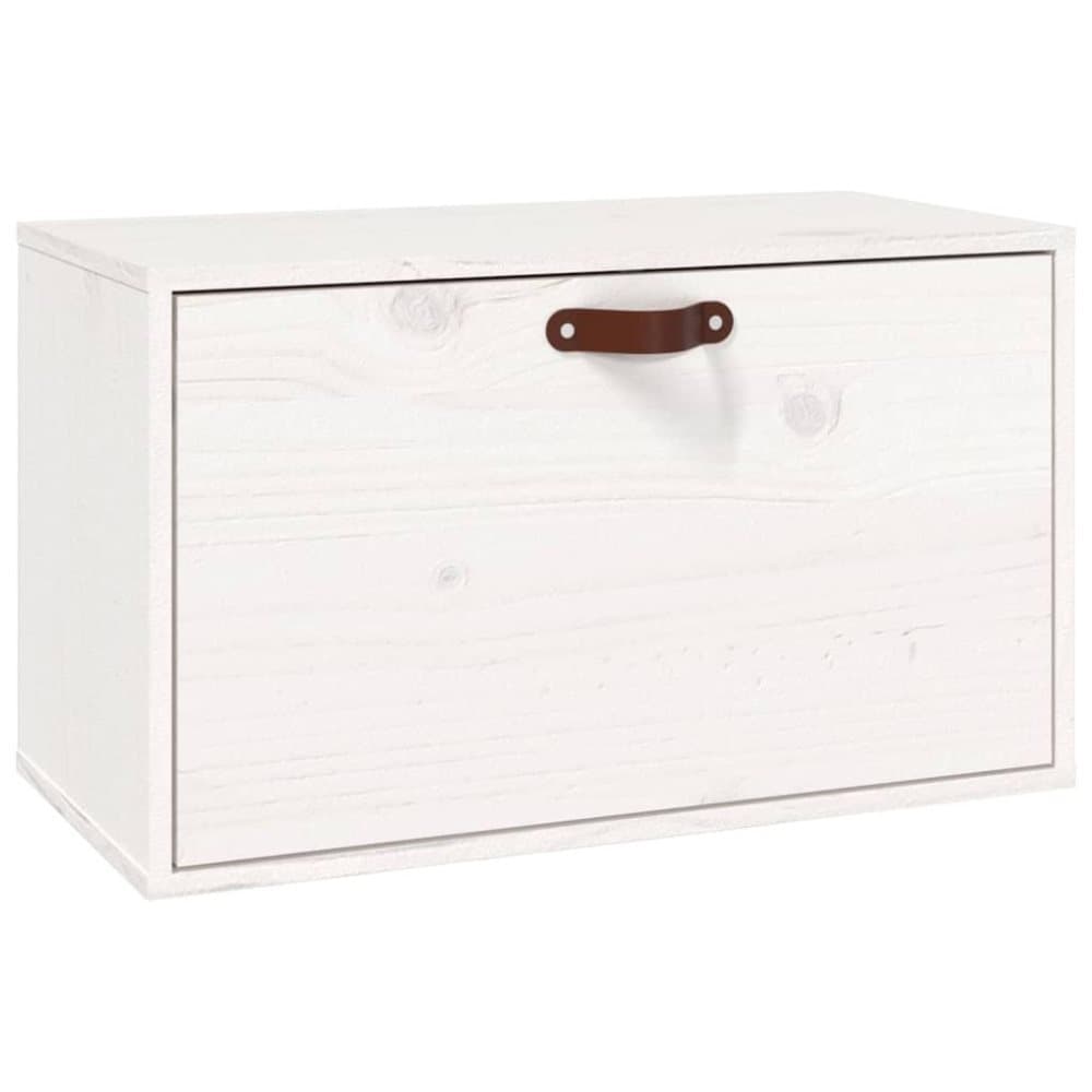 vidaXL Väggskåp vit 60x30x35 cm massiv furu