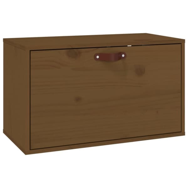 vidaXL Veggskap honningbrun 60x30x35 cm heltre furu
