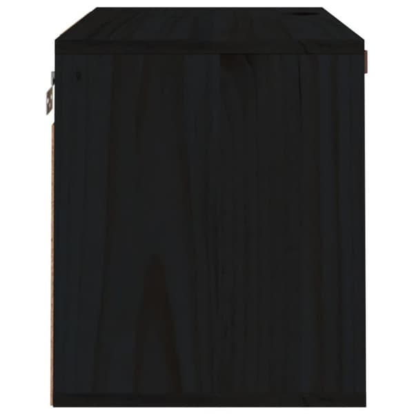 vidaXL Veggskap svart 60x30x35 cm heltre furu