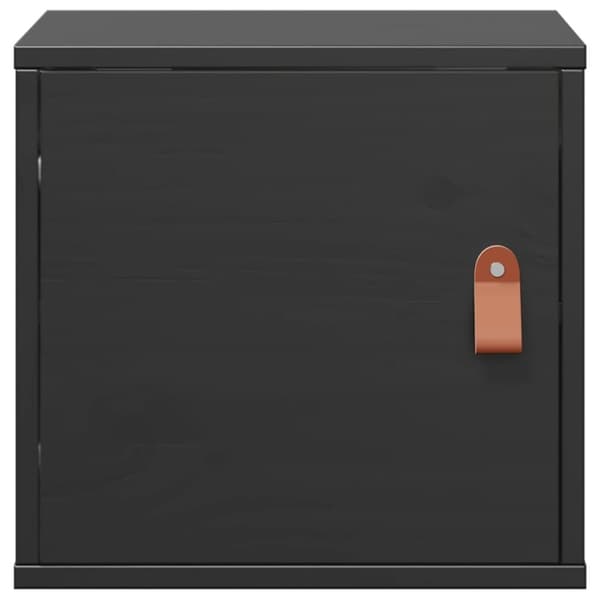 vidaXL Veggskap 2 stk svart 31,5x30x30 cm heltre furu