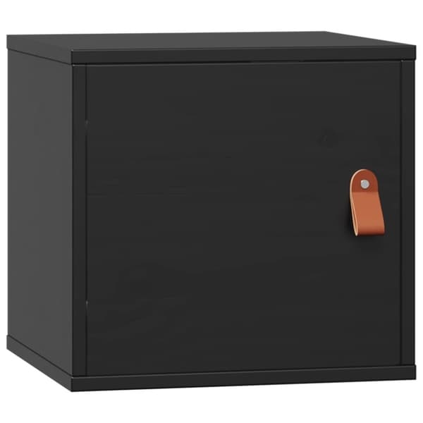vidaXL Veggskap 2 stk svart 31,5x30x30 cm heltre furu
