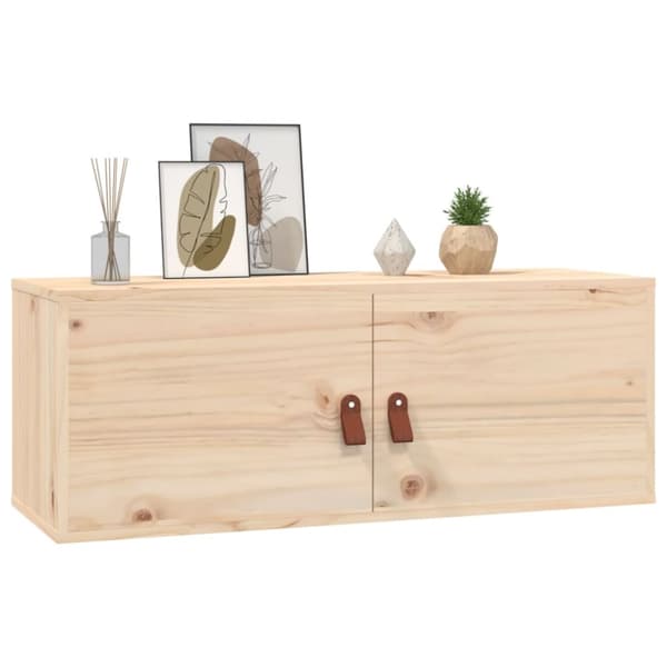 vidaXL Väggskåp 2 st 80x30x30 cm massiv furu