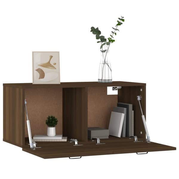vidaXL vægskab 80x36,5x35 cm konstrueret træ brun egetræsfarve