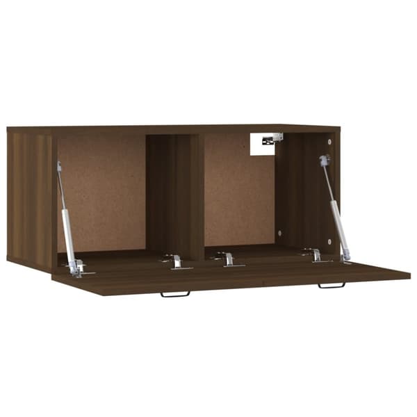 vidaXL vægskab 80x36,5x35 cm konstrueret træ brun egetræsfarve