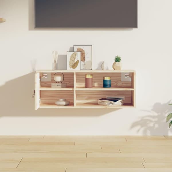vidaXL vægskab 80x30x30 cm massivt fyrretræ