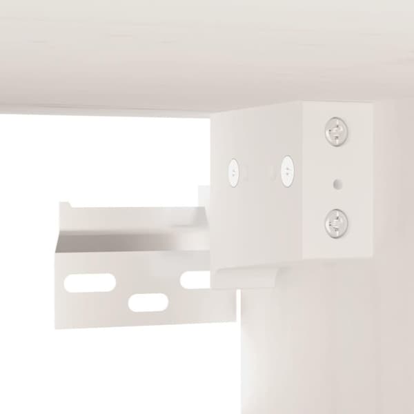vidaXL vægskab 80x30x30 cm massivt fyrretræ hvid
