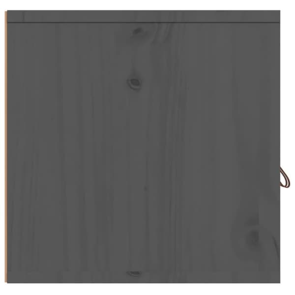 vidaXL vægskab 80x30x30 cm massivt fyrretræ grå