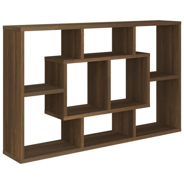 vidaXL væghylde 85x16x52,5 cm konstrueret træ brun egetræsfarve