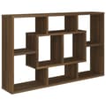 Miniatyrbillede 1 af 8: vidaXL væghylde 85x16x52,5 cm konstrueret træ brun egetræsfarve