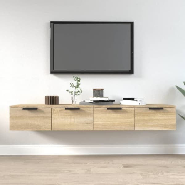 vidaXL vægskabe 2 stk. 68x30x20 cm konstrueret træ sonoma-eg