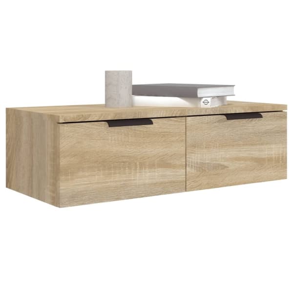 vidaXL vægskabe 2 stk. 68x30x20 cm konstrueret træ sonoma-eg
