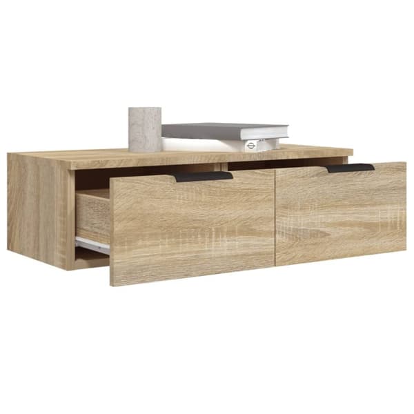 vidaXL vægskabe 2 stk. 68x30x20 cm konstrueret træ sonoma-eg